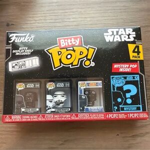 Bitty Pop!: Star Wars -  4-Pack Darth Vader Stormtrooper Tie Fighter Pilot NEW